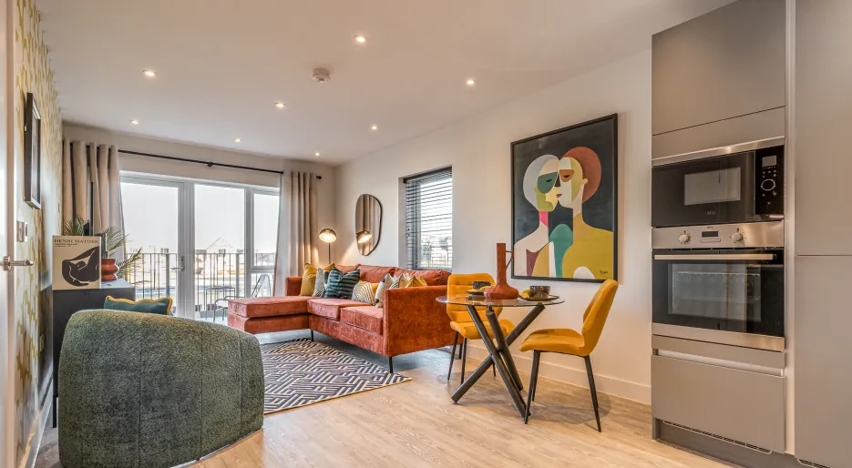 Marleigh Park - Apartment A12, The Franklin Building - Kitchen/Dining/Living